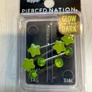 Star Nipple Rings 14g